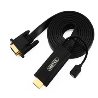 Cáp HDMI -> VGA (K) + Micro USB Unitek (Y - 5303)