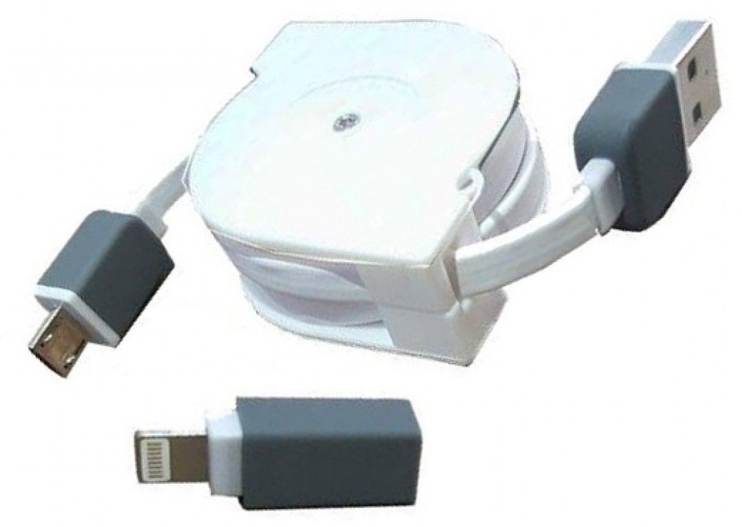 Cáp Dẹp USB 2.0 -> Iphone 5 + Micro USB Unitek (Y-C 440D)