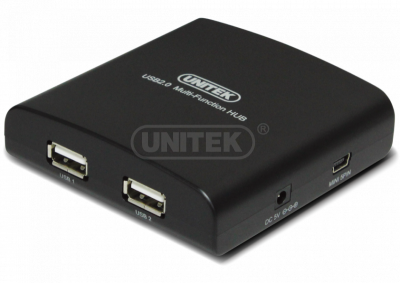 Hub USB 2.0 2 Ports + 2 PS2 + MIC- SPK Unitek (Y - 2091)