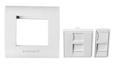 Mặt ổ cắm mạng Faceplates Norden (124-15101WH)